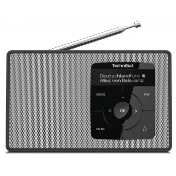TechniSat DIGITRADIO 2 DAB+ FM Bluetooth rádiobudík čierna/biela 0002/3910