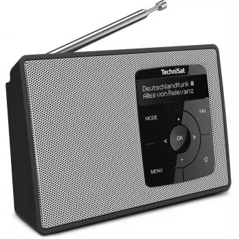 TechniSat DIGITRADIO 2 DAB+ FM Bluetooth rádiobudík čierna/biela 0002/3910