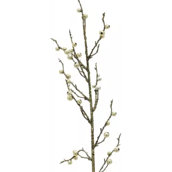 EUROPALMS pozlátená vetva s bobuľami, 85 cm, balenie 3 ks (83500441)