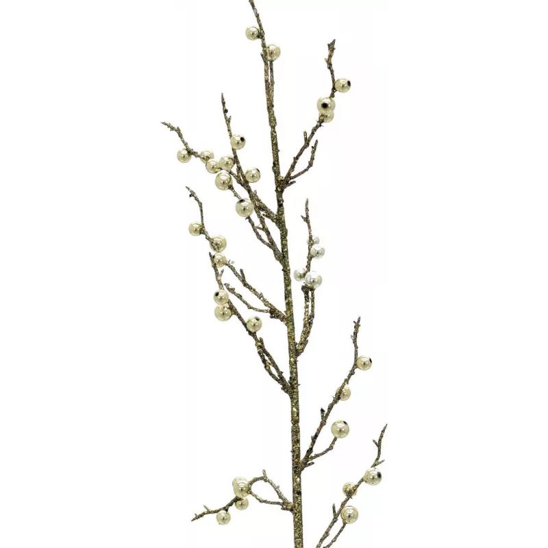 EUROPALMS pozlátená vetva s bobuľami, 85 cm, balenie 3 ks (83500441)