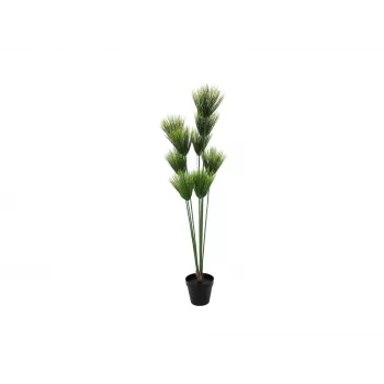 EUROPALMS umelá rastlina papyrus, 150 cm, zelená, v čiernom kvetináči 82600223