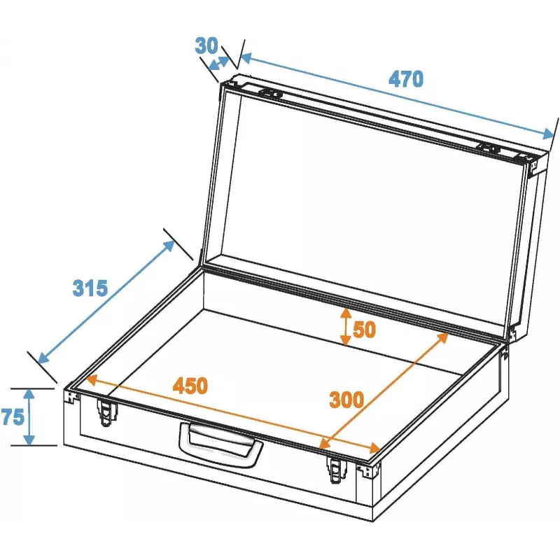 DIMAVERY Effector-Case Large pedálový flight case 26380060