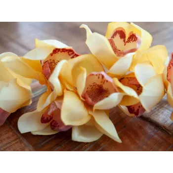 EUROPALMS umelá vetva cymbidium, žltá, 90 cm 82530314