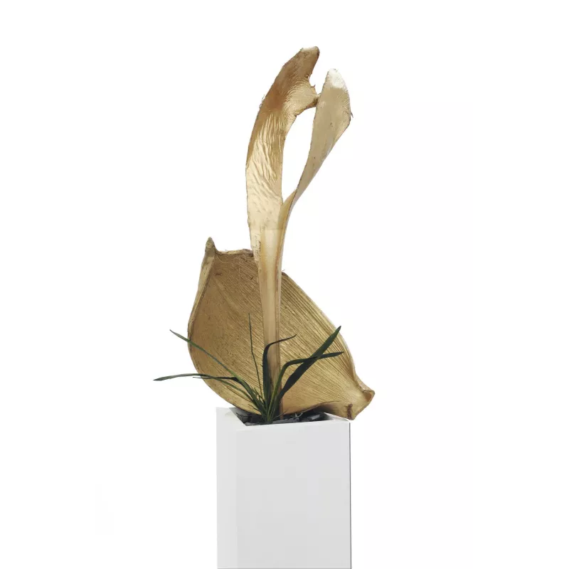 EUROPALMS sušená palmová hlava, zlatá, 60 cm 83502362