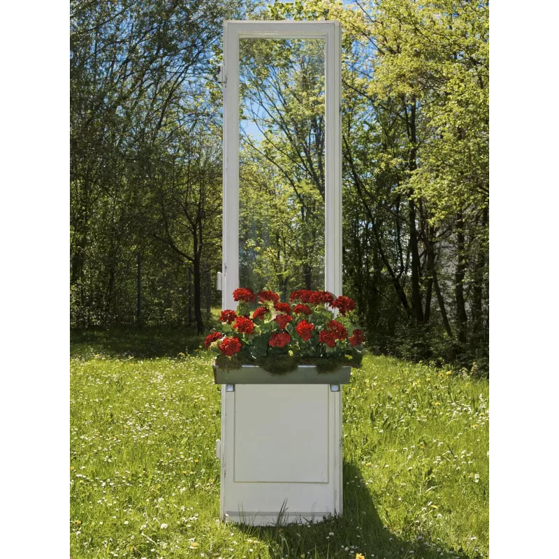 EUROPALMS umelá pelargónia, tmavočervená, 42 cm 82600112