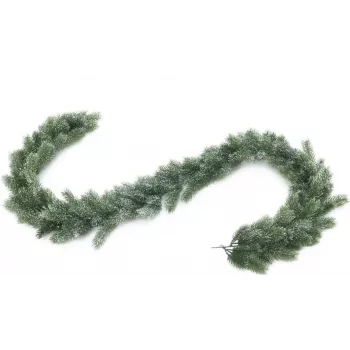 EUROPALMS zasnežený jedľový veniec, PE, 180 cm 83500403