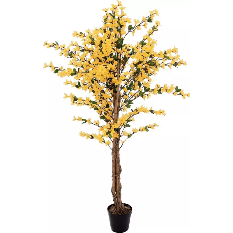 EUROPALMS umelý forsythia strom s 3 kmeňmi, žltá, 150cm 82507102