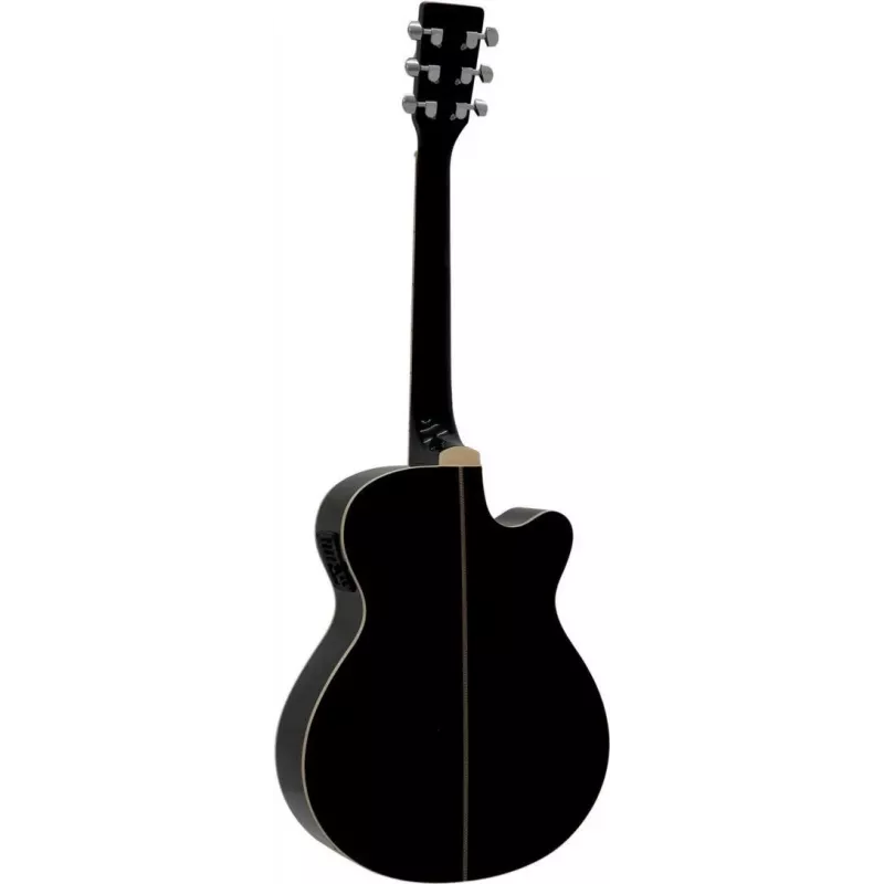 DIMAVERY AW-400 ľavostranná dreadnought akustická gitara, čierna 26235090