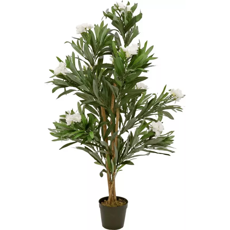 EUROPALMS oleander strom, umelá rastlina, biela, 120 cm (82507246)