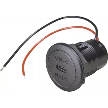 ProCar Power USB-C vstavaná zásuvka PD/QC 50W 12/24V DC, bez LED 67351990
