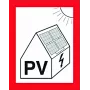 Cimco protipožiarna tabuľa pre fotovoltaické systémy, 100 x 100 mm, samolepiaci plast 182799
