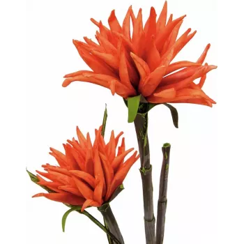 EUROPALMS Dahlia (EVA), umelá rastlina, oranžová, 100cm (82532006)