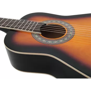 Dimavery AC-303 koncertná gitara 1/2 Sunburst 535 mm menzúra 6-strunová