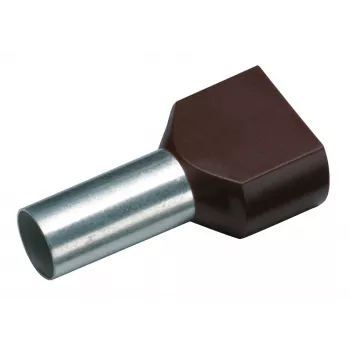 Cimco 187707 dvojitá káblová koncovka 1,5 mm² čiastočne izolovaná čierna 100 ks
