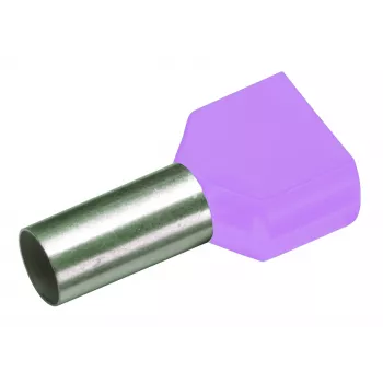 Cimco 187715 dvojitá káblová koncovka 0,25 mm² čiastočne izolovaná fialová (100 ks)