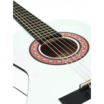 Dimavery AC-303 koncertná gitara 1/2 biela - lipové telo, menzúra 535 mm