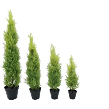 EUROPALMS umelá rastlina leylandský cyprus, 120 cm, zelené lístie, čierny kvetináč 82606964