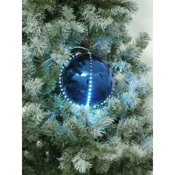 EUROPALMS LED snehová guľa 15cm, tmavomodrá 83501247