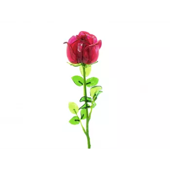EUROPALMS Crystal Rose umelý kvet, burgundská, 81 cm 82600209