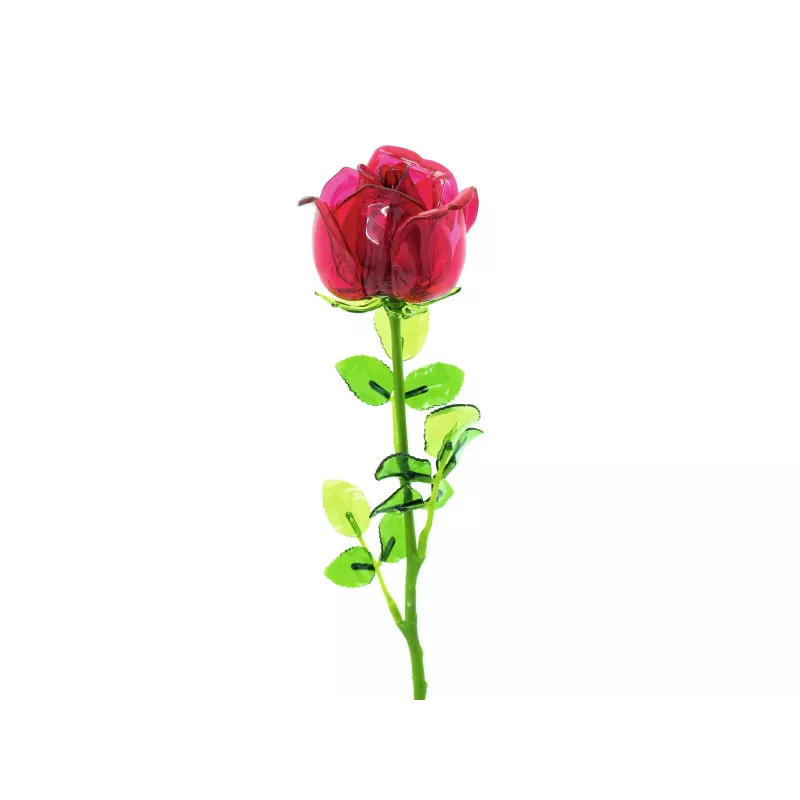EUROPALMS Crystal Rose umelý kvet, burgundská, 81 cm 82600209