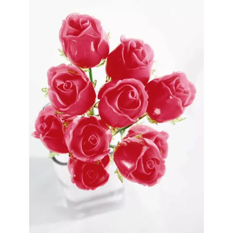 EUROPALMS Crystal Rose umelý kvet, burgundská, 81 cm 82600209