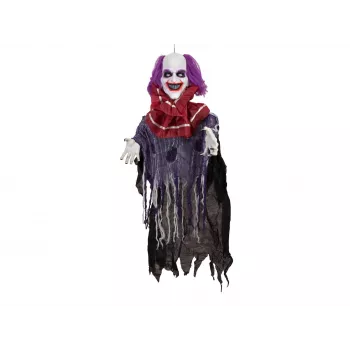 EUROPALMS animovaná halloweenska figúrka klaun Robby, 120 cm 83316147