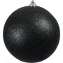 EUROPALMS dekoračná guľa 20 cm, čierna, glitter 83501278