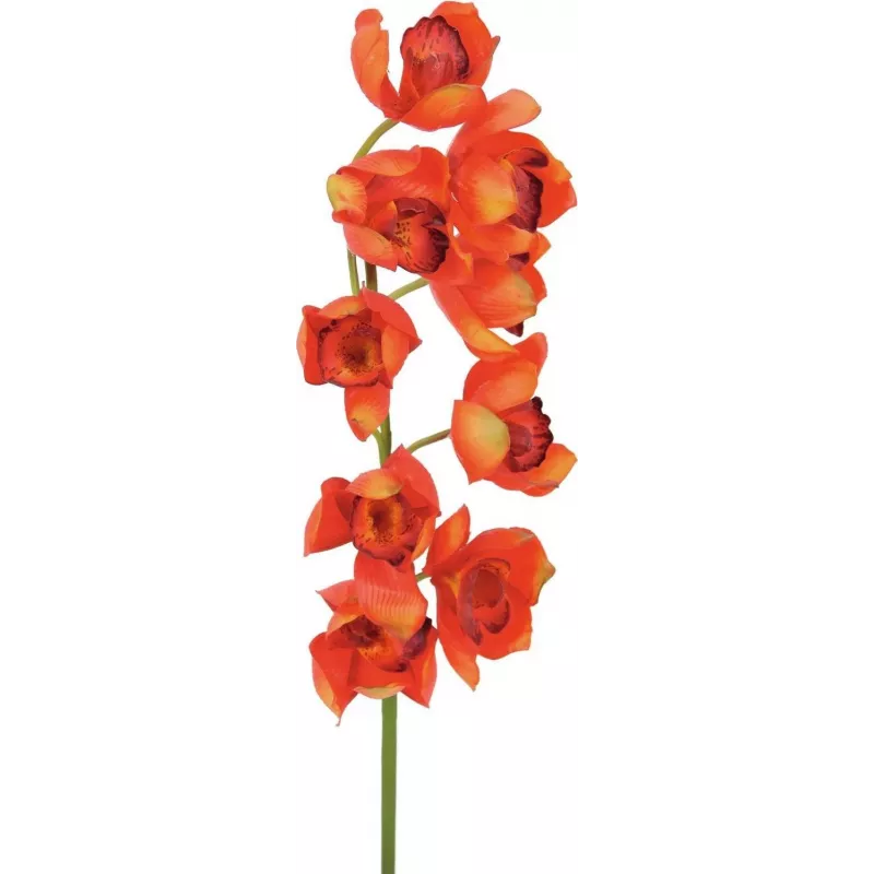 EUROPALMS vetva Cymbidium, umelá, červená, 90cm (82530315)