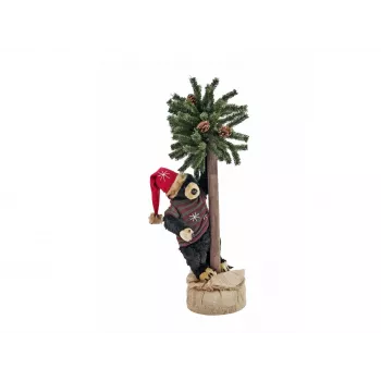 EUROPALMS vianočný medveď s vianočným stromčekom, 105 cm 83314804