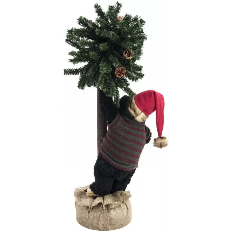 EUROPALMS vianočný medveď s vianočným stromčekom, 105 cm 83314804