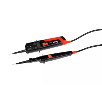 CIMCO 111438 dvojpólový skúšač napätia CAT IV 600 V / CAT III 1000 V s LED/LCD displejom, test spojitosti, sled fáz, meranie odporu a frekvencie, IP64