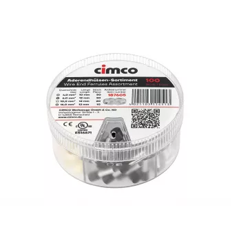 Cimco 187605 sada káblových koncoviek, čiastočne izolovaná, 500 ks, 0,5-6,0 mm², DIN 46228-4