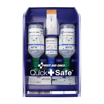 First Aid Only Quick+ Safe DIN EN 15154-4 lekárnička, modrá, nástenná montáž, ABS plast, DIN 13157 náplň P-44026 00