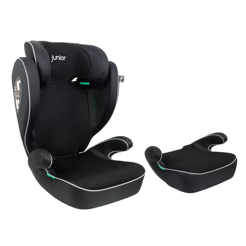 Petex Basic 1500 podsedák pre deti čierny HDPE ECE R129 i-Size 100-150 cm v smere jazdy