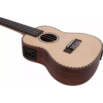 DIMAVERY UK-800 koncertná ukulele, masívna smreková vrchná doska 26255857