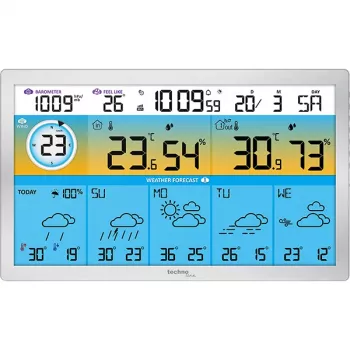 Technoline WD2500 bezdrôtová meteorologická stanica s vonkajším senzorom, ovládanie cez WLAN aplikáciu, podpora až 3 senzorov, farebný displej