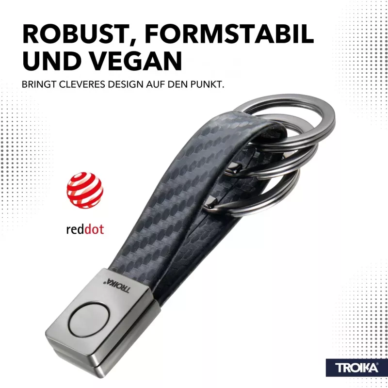 TROIKA TWISTER CARBON kľúčenka (KRG649/CB)