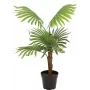 EUROPALMS vejárová palma umelá rastlina, 88 cm, zelená, čierny kvetináč 82509301