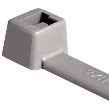 HellermannTyton 116-01818 Sivá polyamidová káblová pásková spona, 100 mm x 2,5 mm, zväzok 22 mm, balenie 100 ks
