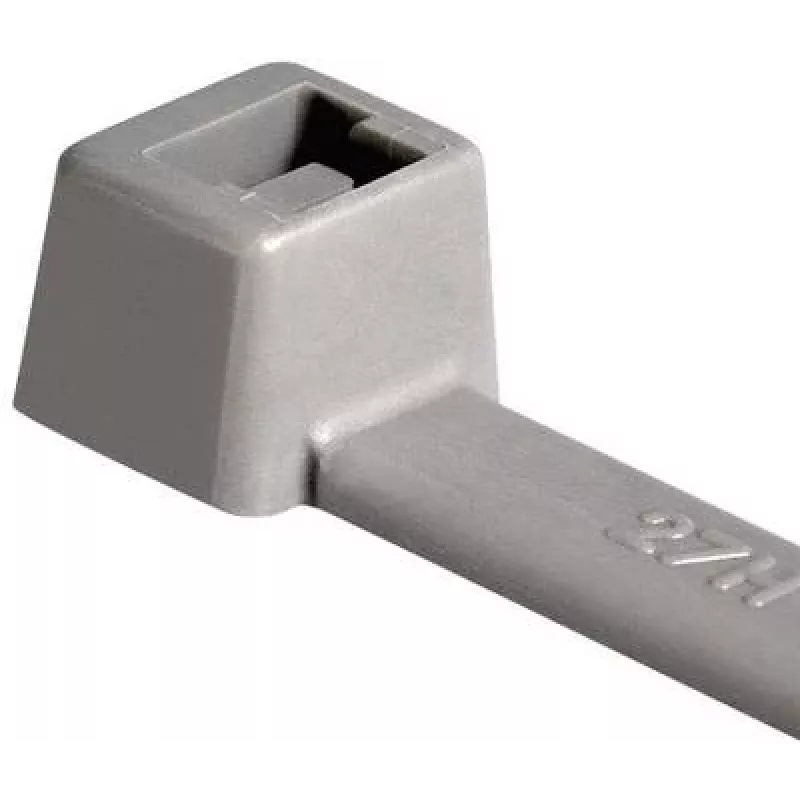 HellermannTyton 116-01818 Sivá polyamidová káblová pásková spona, 100 mm x 2,5 mm, zväzok 22 mm, balenie 100 ks