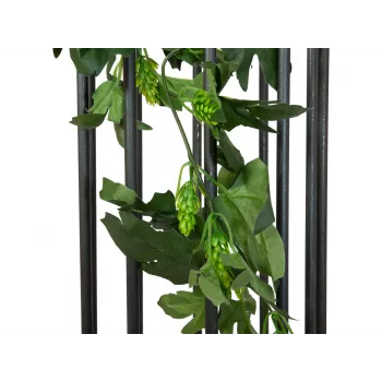 EUROPALMS Umelý chmeľový veniec, 170 cm, zelený s hnedými šiškami 82501869