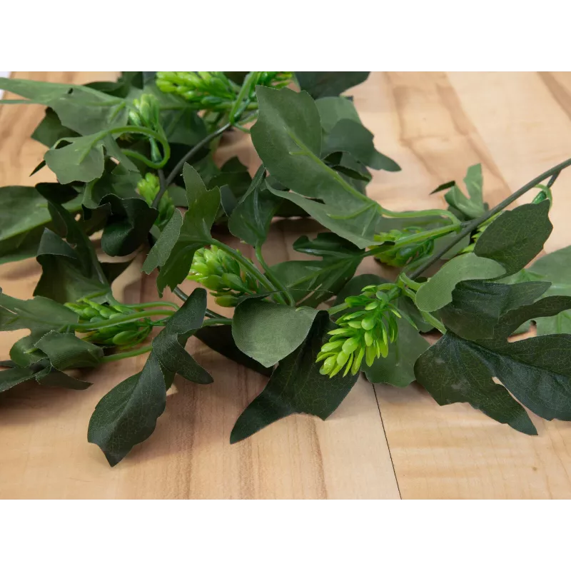 EUROPALMS Umelý chmeľový veniec, 170 cm, zelený s hnedými šiškami 82501869