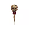 EUROPALMS Halloween zásuvný kolík lebka, biela/čierna, 40 cm 83314628