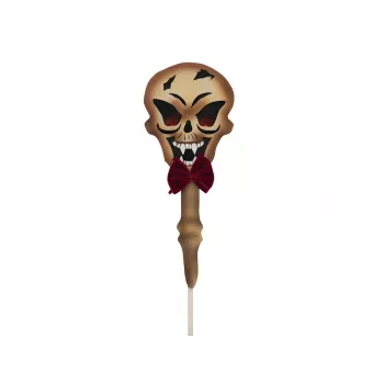 EUROPALMS Halloween zásuvný kolík lebka, biela/čierna, 40 cm 83314628