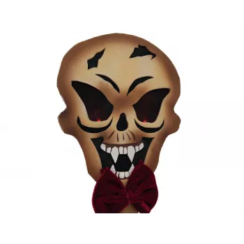 EUROPALMS Halloween zásuvný kolík lebka, biela/čierna, 40 cm 83314628