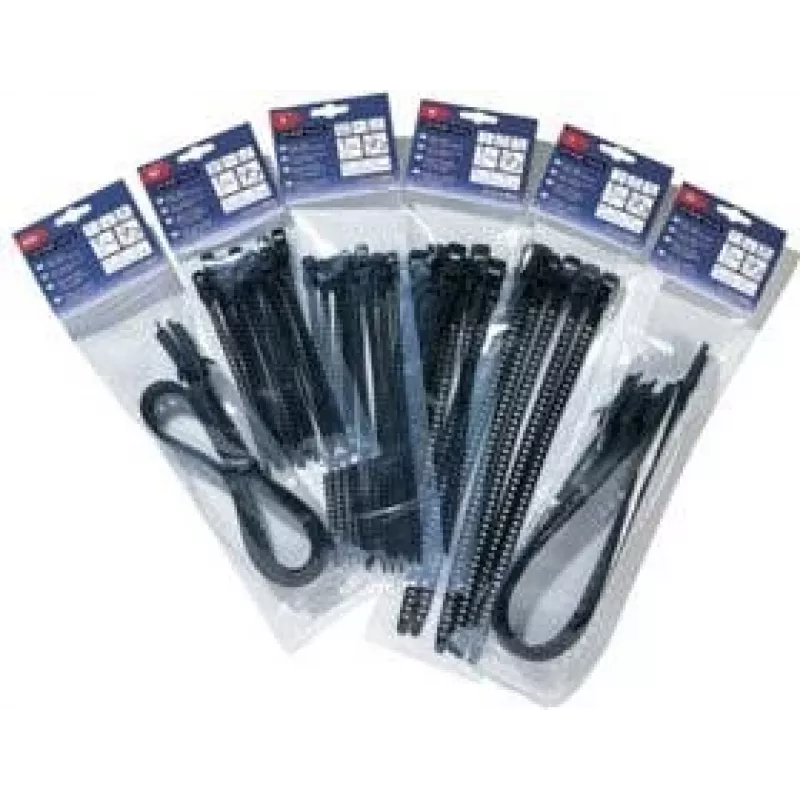 HellermannTyton SOFTFIX opakovane použiteľná káblová páskа 180 mm x 7 mm čierna balenie 16 ks (115-07190)