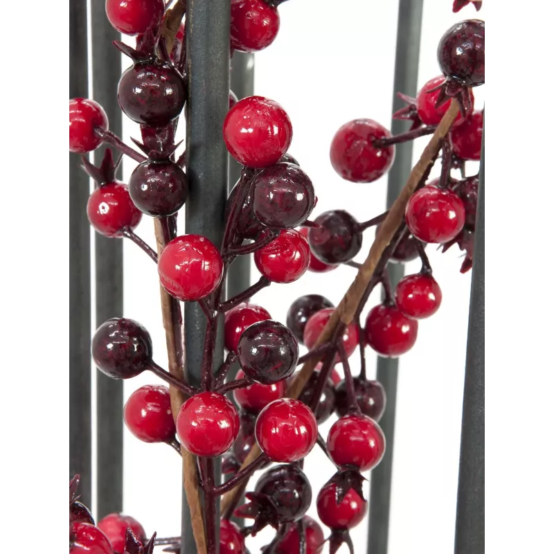 EUROPALMS Umelý girlandový veniec so zmiešanými bobuľami, 180 cm, červená 83500501