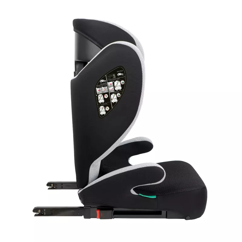 Petex Basic Plus 1601 Detská autosedačka sivá HDPE ECE R129 i-Size ISOFIX 100-150 cm