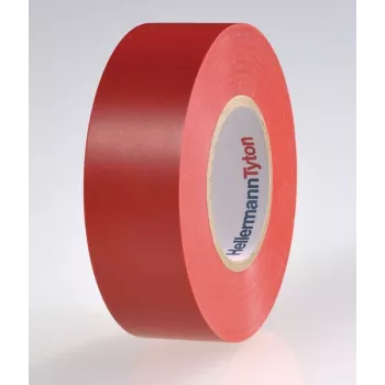 HellermannTyton HTAPE-FLEX15-25x25-PVC-RD Červená PVC elektroizolačná páska, 25 mm x 25 m, hrúbka 0,15 mm 710-00134