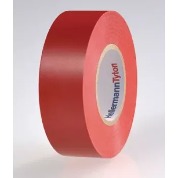 HellermannTyton HTAPE-FLEX15-25x25-PVC-RD Červená PVC elektroizolačná páska, 25 mm x 25 m, hrúbka 0,15 mm 710-00134